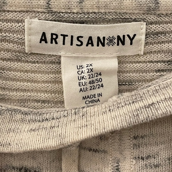 Comfortable hooded ribbed oatmeal colour sweater - 2X - never worn! NWOT - Picture 3 of 4